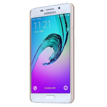 Husa Samsung Galaxy J3 2016 Nillkin Frosted Shield Auriu + Folie de protectie [4]