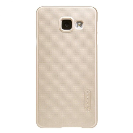Husa Samsung Galaxy J3 2016 Nillkin Frosted Shield Auriu + Folie de protectie [2]