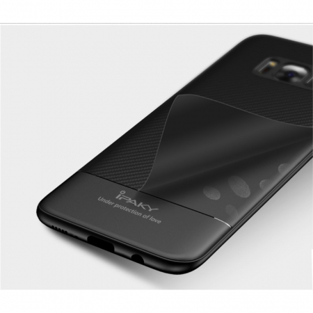 Husa Samsung Galaxy S8 IPAKY Carbon Fiber Negru [4]