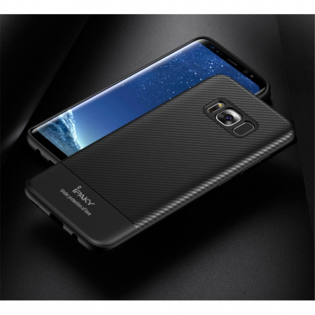 Husa Samsung Galaxy S8 IPAKY Carbon Fiber Negru [9]