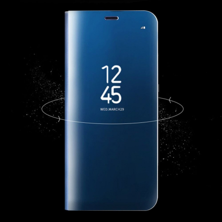 Husa Samsung Galaxy S8 Plus Flip Cover Oglinda Albastru [5]