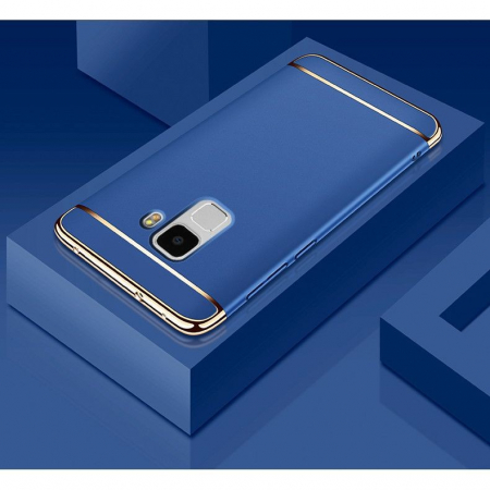 Husa Samsung Galaxy S9 Luxury Plating 3 in 1 Albastru [4]