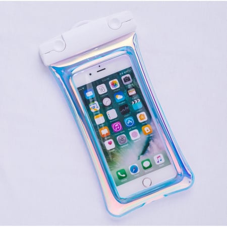 Husa subacvatica Holografica Waterproof Flippy, Snowproof, Universala, Impermeabila, cu Snur, pentru telefon sau documente, Alb [2]