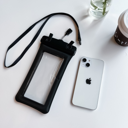 Husa subacvatica Matte Cushion Waterproof Flippy, Snowproof, Universala, cu Snur, pentru telefon sau documente, Negru [2]