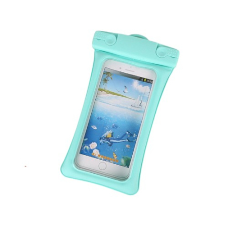 Sub 99 Lei - Husa subacvatica Matte Cushion Waterproof Flippy, Snowproof, Universala, cu Snur, pentru telefon sau documente, Verde Menta
