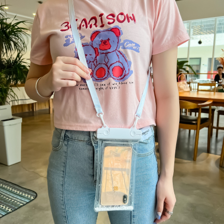 Husa subacvatica Waterproof Flippy, Snowproof, Universala, Senzoriala, cu Snur, pentru telefon sau documente, Alb [3]