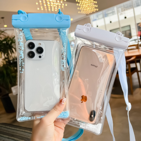 Husa subacvatica Waterproof Flippy, Snowproof, Universala, Senzoriala, cu Snur, pentru telefon sau documente, Alb [2]