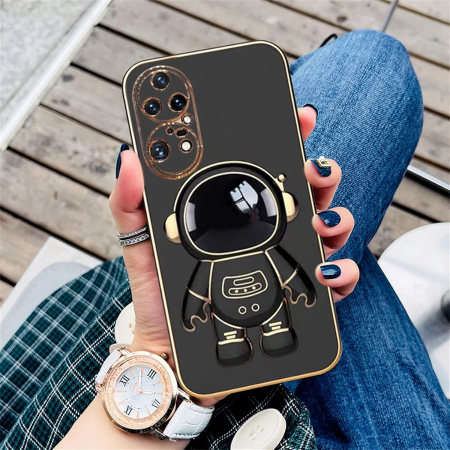 Husa Telefon 2in1, Flippy, Compatibila Huawei Mate 60 Pro, Carcasa TPU cu Suport Inclus Tip Astronaut, Protectie Camere, Negru [2]