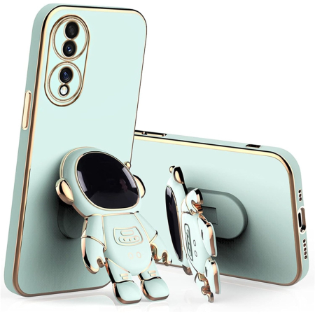 Sub 99 Lei - Husa Telefon 2in1, Flippy, Compatibila Huawei Mate 60 Pro, Carcasa TPU cu Suport Inclus Tip Astronaut, Protectie Camere, Verde