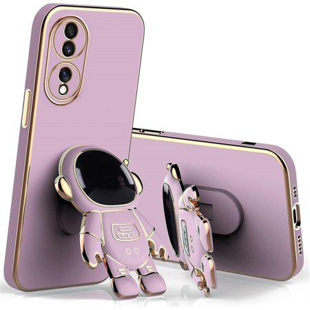 Sub 99 Lei - Husa Telefon 2in1, Flippy, Compatibila Huawei P50 Pro, Carcasa TPU cu Suport Inclus Tip Astronaut, Protectie Camere, Mov