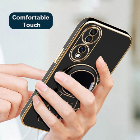 Husa Telefon 2in1, Flippy, Compatibila Huawei P60 Pro, Carcasa TPU cu Suport Inclus Tip Astronaut, Protectie Camere, Negru [1]