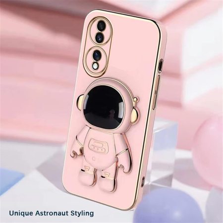 Husa Telefon 2in1, Flippy, Compatibila Huawei P60 Pro, Carcasa TPU cu Suport Inclus Tip Astronaut, Protectie Camere, Roz [1]