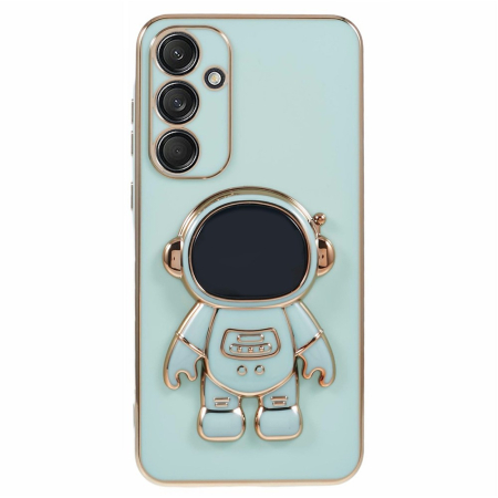 Husa Telefon 2in1, Flippy, Compatibila Samsung Galaxy S23, Carcasa TPU cu Suport Inclus Tip Astronaut, Protectie Camere, Verde [3]