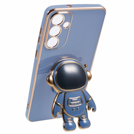 Sub 99 Lei - Husa Telefon 2in1, Flippy, Compatibila Samsung Galaxy S23 Plus, Carcasa TPU cu Suport Inclus Tip Astronaut, Protectie Camere, Albastru