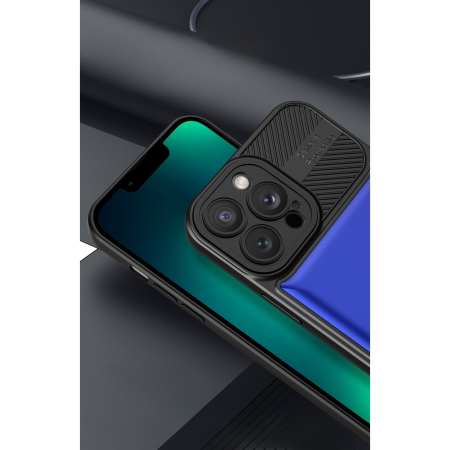 Husa Urban Armor pentru Samsung Galaxy A24 4G, Flippy, Suport Auto Magnetic, Protectie Antisoc, Albastru [2]