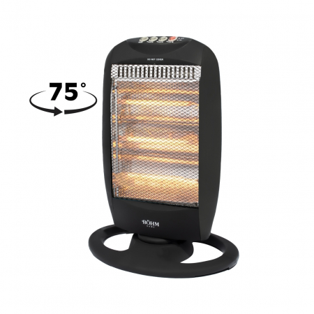 Pentru Casa si Camping - incalzitor electric cu quartz BHH05 BoHM, 3 trepte de putere 400/800/1200 W, Suprafata de incalzire 20-25 m²