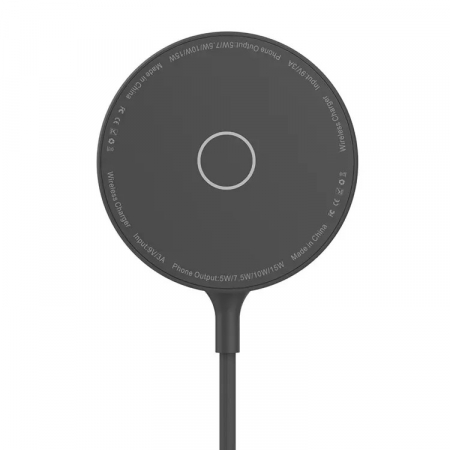 Încărcător fără fir, Wireless, portabil Flippy, MagSafe 15W, mufa conectare Adaptor Type C, functie suport, pentru seriile iPhone 14, iPhone 13 si iPhone 12, Negru [2]