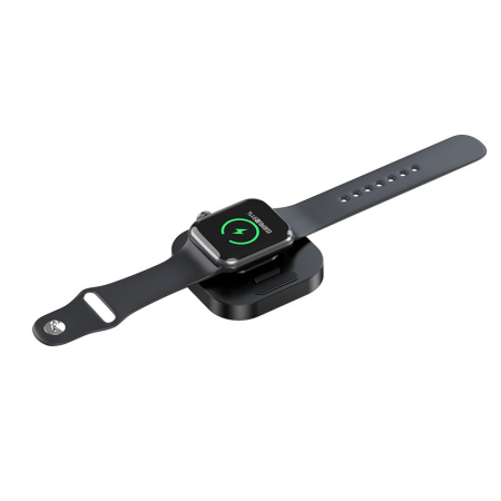 Incarcator Wireless pentru Smart iWatch, Flippy, Compatibil cu Apple iWatch 1/9, Magnetic Charger, Interfata TYPE-C, 3W, 7.5 x 7.5 x 1.2 cm, Pliabil, Negru [5]