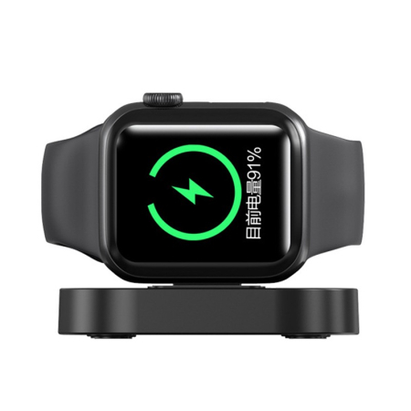 Incarcator Wireless pentru Smart iWatch, Flippy, Compatibil cu Apple iWatch 1/9, Magnetic Charger, Interfata TYPE-C, 3W, 7.5 x 7.5 x 1.2 cm, Pliabil, Negru [1]