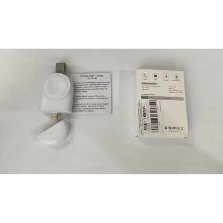 Incarcator Wireless pentru Smart Watch, Flippy, Compatibil cu Apple iWatch 1/9, Magnetic, Interfata TYPE-C, Fara Cablu direct in Statie sau Calculator, Alb [6]