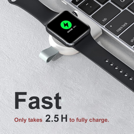 Incarcator Wireless pentru Smart Watch, Flippy, Compatibil cu Apple iWatch 1/9, Magnetic, Interfata TYPE-C, Fara Cablu direct in Statie sau Calculator, Alb [5]