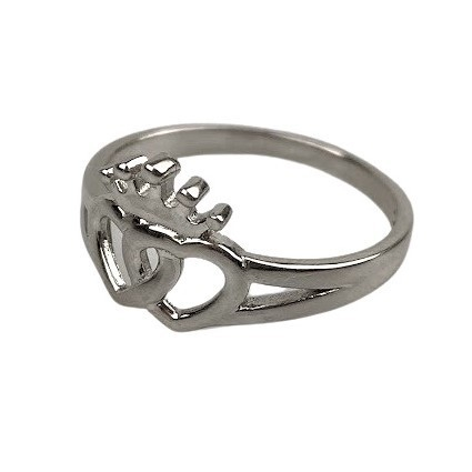 Bijuterii argint - Inel Argint 925, Coroana cu Inimi M 58