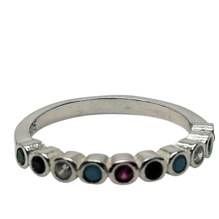 Bijuterii argint - Inel Argint 925 cu Zirconii Colorate M52