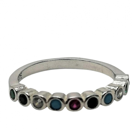 Bijuterii argint - Inel Argint 925 cu Zirconii Colorate M55