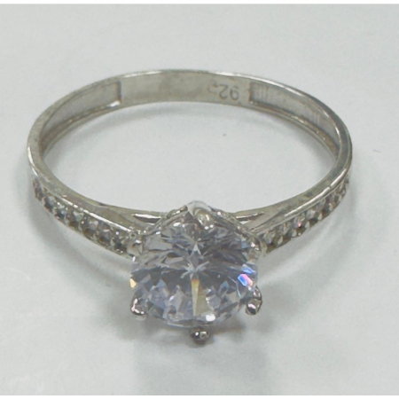 Bijuterii argint - Inel Logodnă Argint 925, Jolie Silver, Piatra Rotundă, 1.18g