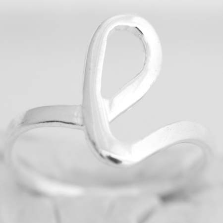 Bijuterii argint - Inel din Argint 925 cu model de forma literei L, marimea 48