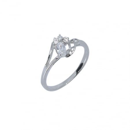 Inel din Argint 925 cu Zirconii, rodiat, marimea 56 [1]