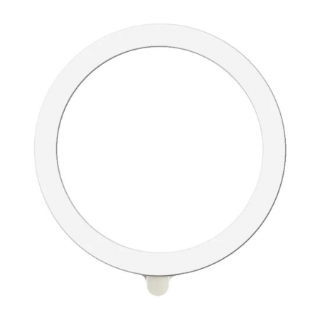 Alte Accesorii Telefoane - Inel Magnetic MagSafe Silicone pentru Apple iPhone seria 12 / 13 / 14 Alb