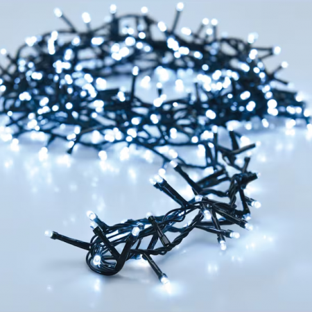 Decoratiuni, ornamente si articole Craciun - Instalatie cluster 960 LED Alb rece 20 m Interconectabil
