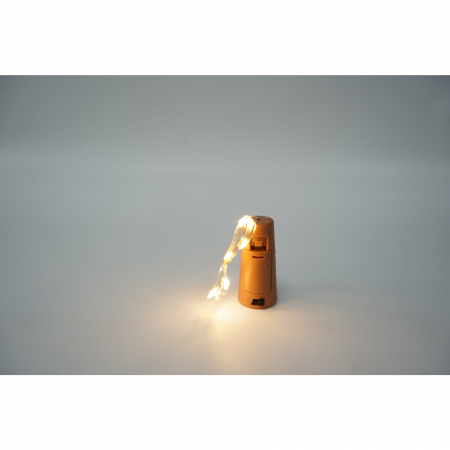 * LICHIDARE STOC * Instalatie Craciun, 1 metru, 10 LED-uri, alb cald,cu baterii,fir cupru, liniar, interior/exterior, Flippy - [1]