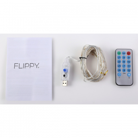 Instalatie Craciun, 10 metri, 100 LED-uri, multicolor, telecomanda 8 functii, USB, fir cupru, liniar, interior/exterior, [4]