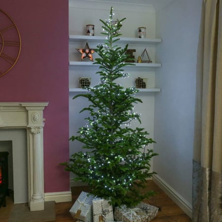 Instalatie Craciun, 115 m, 1150 Led-uri ,Liniara, Alb rece, 8 jocuri de lumini, Transformator cu telecomanda, Interconectabila, Prelungitor 3 m inclus, Fir Verde, Flippy [3]