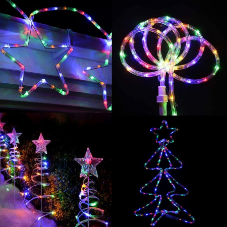 Instalatie Craciun, 14 m, 336 Led-uri, Furtun Luminos, Multicolor, Transformator, Sectionabila, 220 V, Flippy [12]