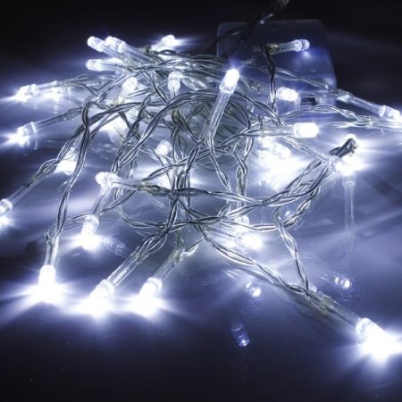 Instalatie Craciun, 155 m, 3720 Led-uri ,Franjuri, Alb rece, Flash, Alimentator, Interconectabila, Prelungitor 6.5 m inclus, Fir Transparent Cauciucat, 220v, Flippy [2]