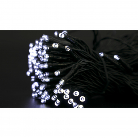 Instalatie Craciun, 20 metri, 200 de LED-uri, Alb Rece, cu energie solara, fir de cupru, liniar, interior/exterior, Flippy [3]