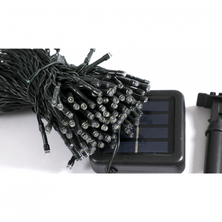 * LICHIDARE STOC * Instalatie Craciun, 20 metri, 200 de LED-uri, Alb Rece, cu energie solara, fir de cupru, liniar, interior/exterior, Flippy - [6]