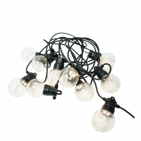 Instalatie Craciun, 5 M, 10 de LED-uri, alb-cald, model cu bulb, liniara, solara, interior/exterior, Flippy [4]