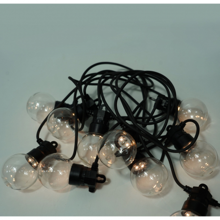 Instalatie Craciun, 5 M, 10 de LED-uri, alb-cald, model cu bulb, liniara, solara, interior/exterior, Flippy [6]