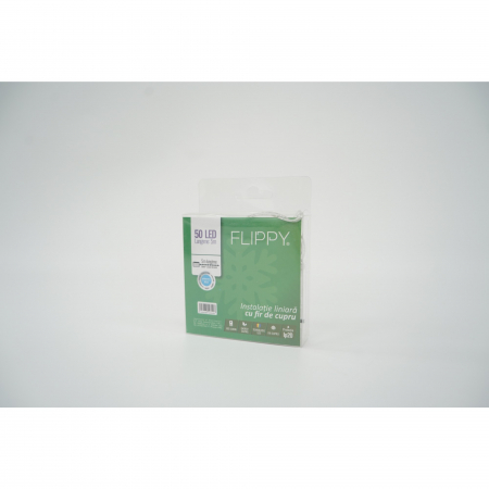 Instalatie Craciun, 5 m, Albastru, 50 Led-uri, Baterii, Flippy [1]