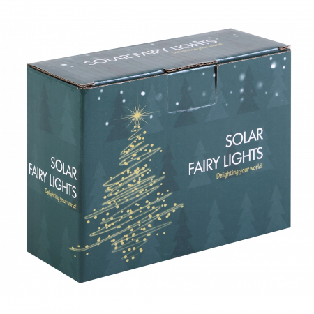 Instalatie Craciun, 5 metri, 50 de LED-uri, alb cald, cu energie solara, fir de cupru, liniar, interior/exterior, Flippy [7]