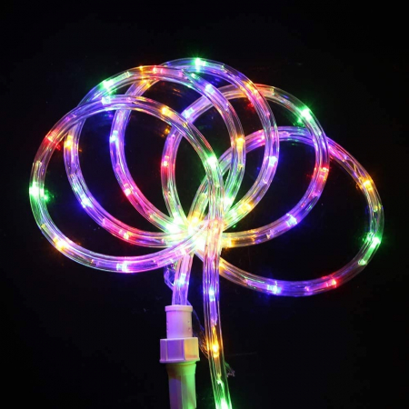 Instalatie Craciun, 50 m, 1200 Led-uri, Furtun Luminos, Multicolor, Transformator, Sectionabila, 220 V, Flippy [1]