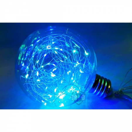 Instalatie Craciun, 50 m, 500 Led-uri, Albastru, Alb Cald, 8 jocuri de lumini, Transformator, Interconectabila, Prelungitor 5 m inclus, Fir Cupru, Flippy [3]