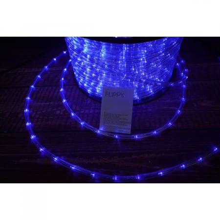 Instalatie Craciun, 58 m, 1392 Led-uri, Furtun Luminos, Albastru, Transformator, 8 jocuri de lumini, Sectionabila, 220 V, Flippy [8]