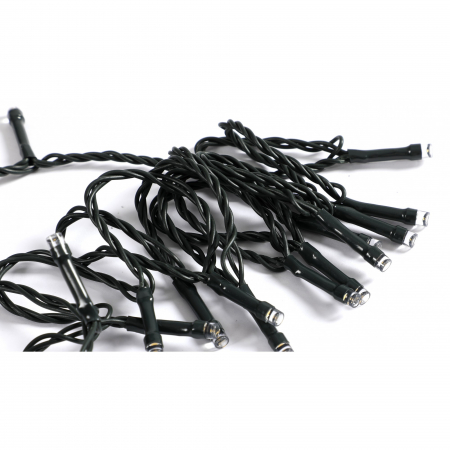 Instalatie Craciun liniara, cu transformator 31V, 32 m, Alb Rece, 320 LED-uri V5, 8 jocuri de lumini, fir verde, Flippy [2]