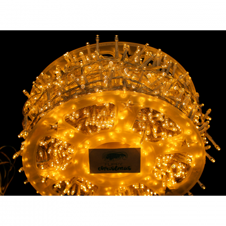 Instalatie Craciun liniara, fir transparent, cu transformator, 50m, alb cald, 2000 LED-uri, 8 jocuri de lumini, Flippy [4]
