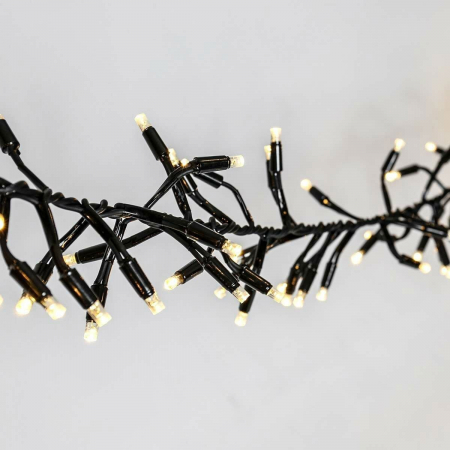 Instalatie Craciun Profesionala de Exterior IP65, 244 m, 2440 Led-uri Mari ,Liniara, Alb cald, Interconectabila, Prelungitor 1.5 m inclus, Fir Negru, Flippy [1]